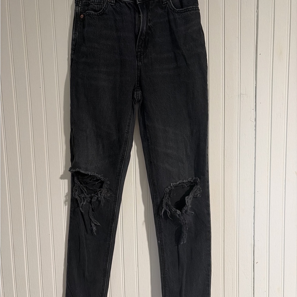 American Eagle Outfitters Black Short Denim Shorts, size 000